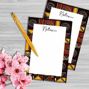 Gye Nyame Stationery, wakuda, african print fans, black-owned brands, black pound day