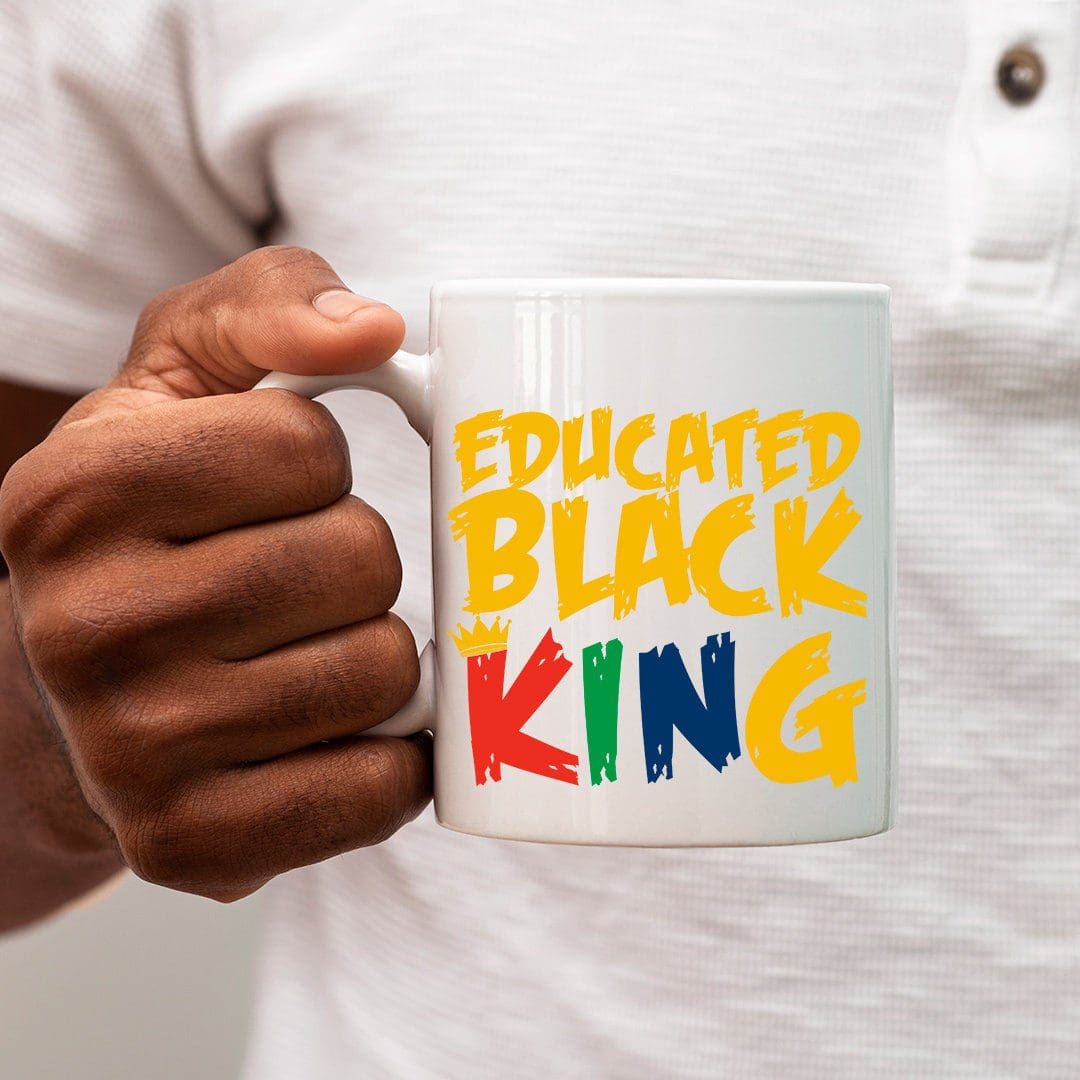 Black King Mug, wakuda, african print fans, black-owned brands, black pound day