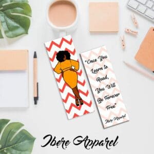 Forever Free Bookmark, wakuda, african print fans, black-owned brands, black pound day