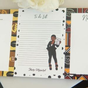 Gye Nyame Stationery, wakuda, african print fans, black-owned brands, black pound day