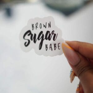 Brown Sugar Sticker, wakuda, african print fans, black-owned brands, black pound day