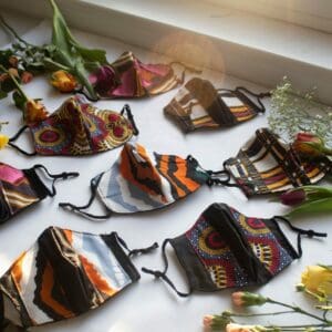 African Face Mask, wakuda, african print fans, black-owned brands, black pound day
