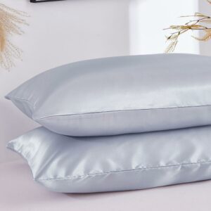 Satin Silver Pillowcase