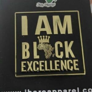 Black Excellence Pin, wakuda, african print fans, black-owned brands, black pound day