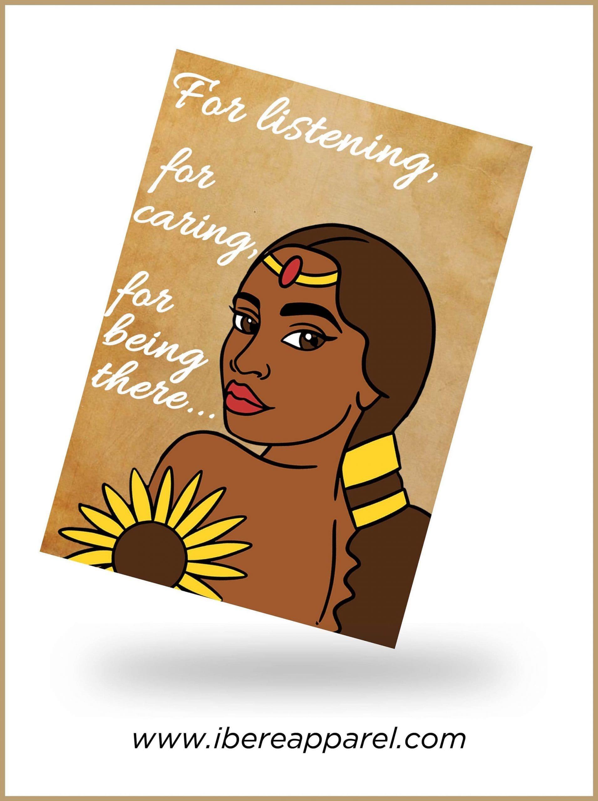 Being There Card, wakuda, african print fans, black-owned brands, black pound day
