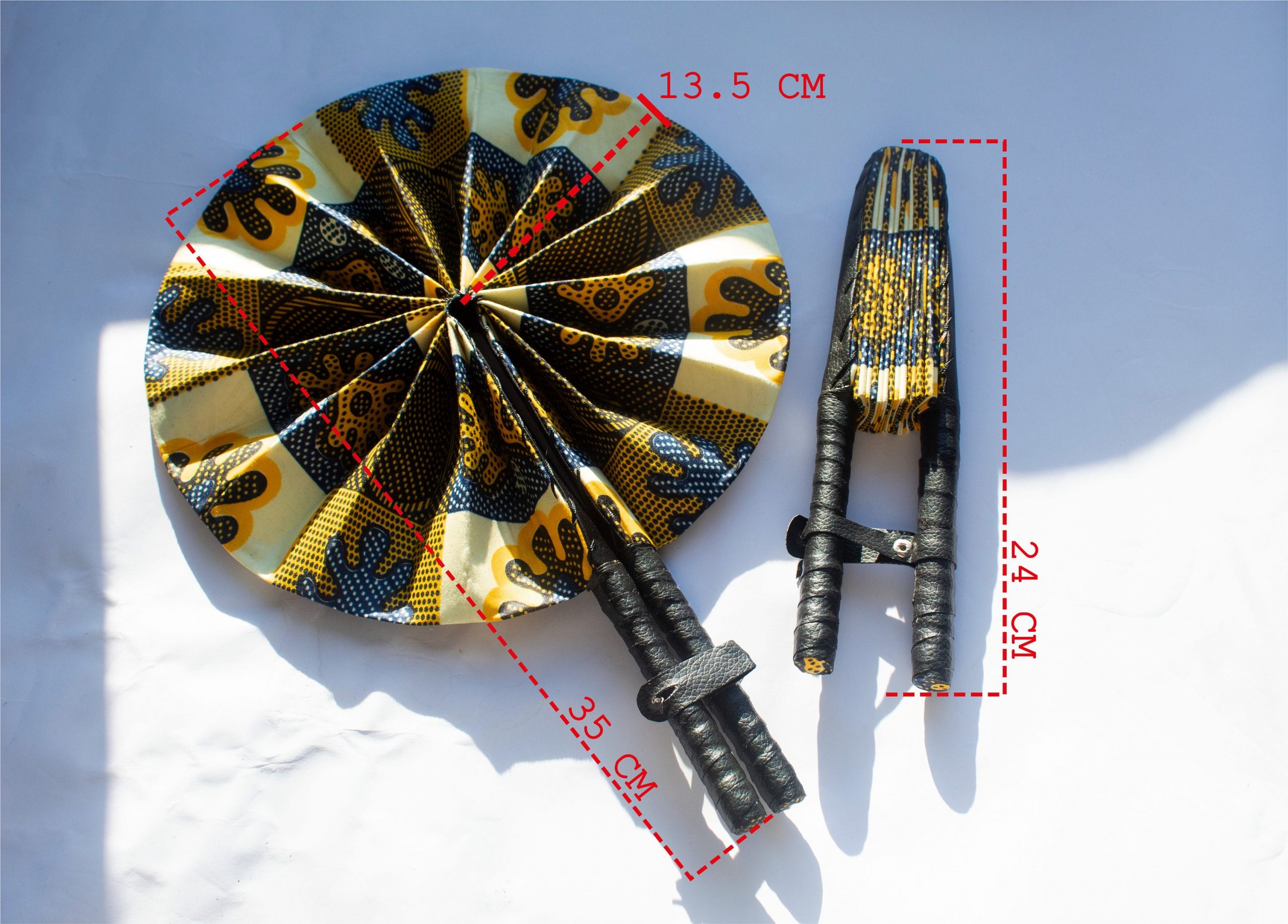 Golden Hand Fan, wakuda, african print fans, black-owned brands, black pound day