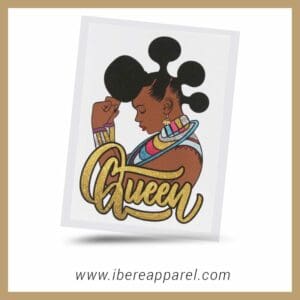 Queen African Card, wakuda, african print fans, black-owned brands, black pound day