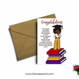 Graduation Card, wakuda, african print fans, black-owned brands, black pound day