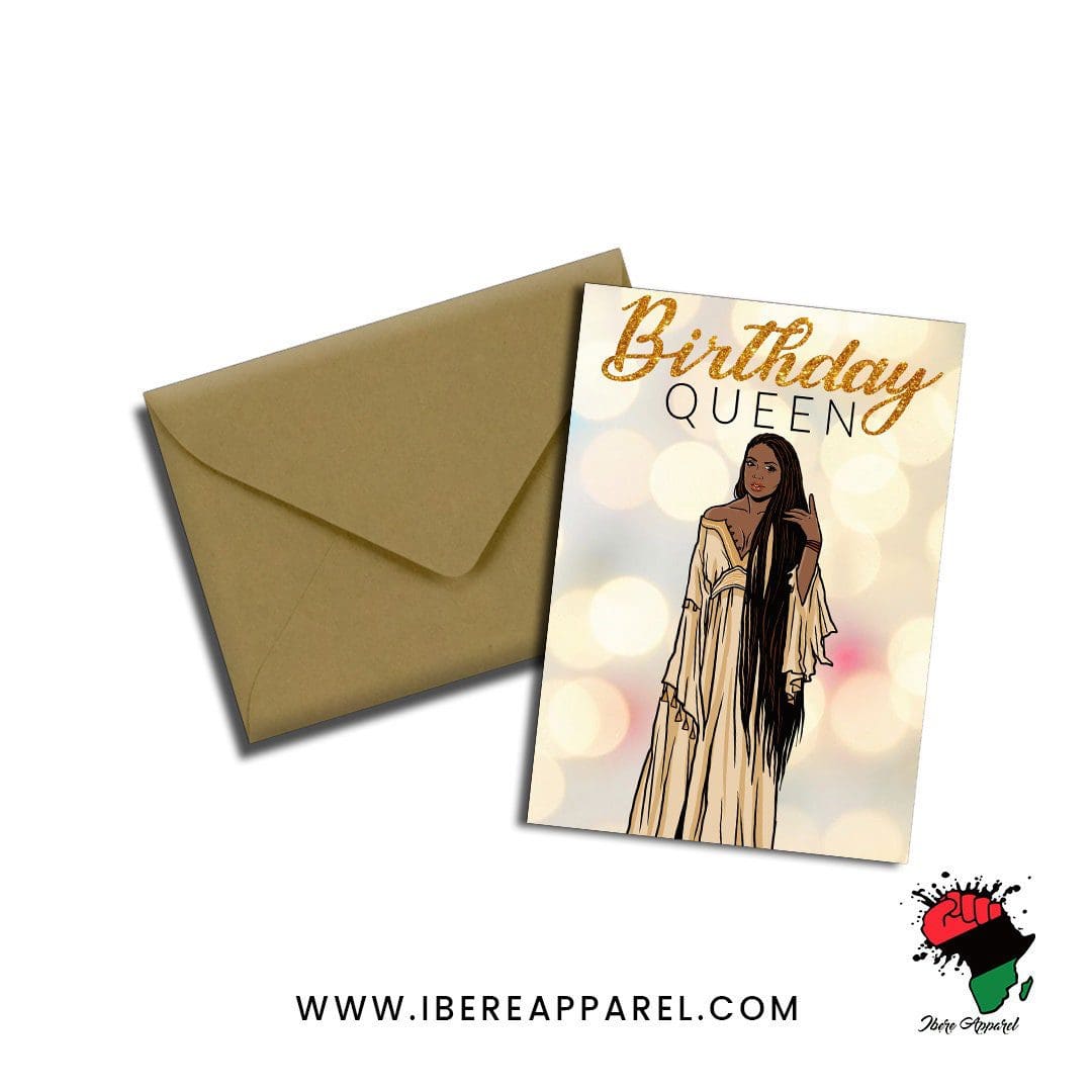 Birthday Greeting Card, wakuda, african print fans, black-owned brands, black pound day
