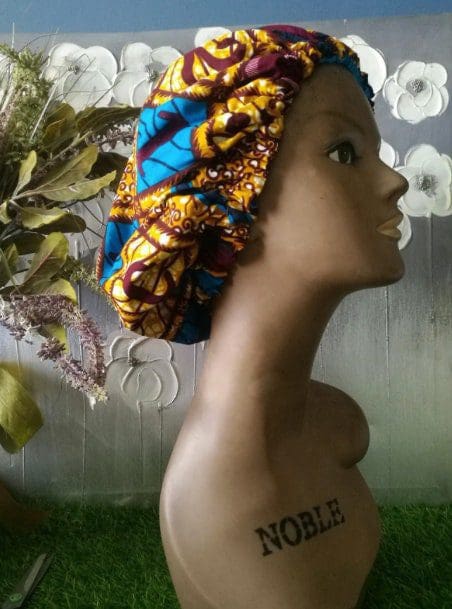 Handmade Multicoloured African Print Bonnet