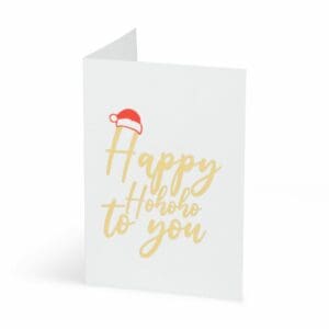 Happy Hohoho Card, wakuda, african print fans, black-owned brands, black pound day