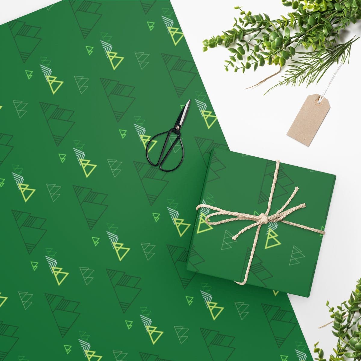 Mountain Green - Wrapping Paper One (1) sheet