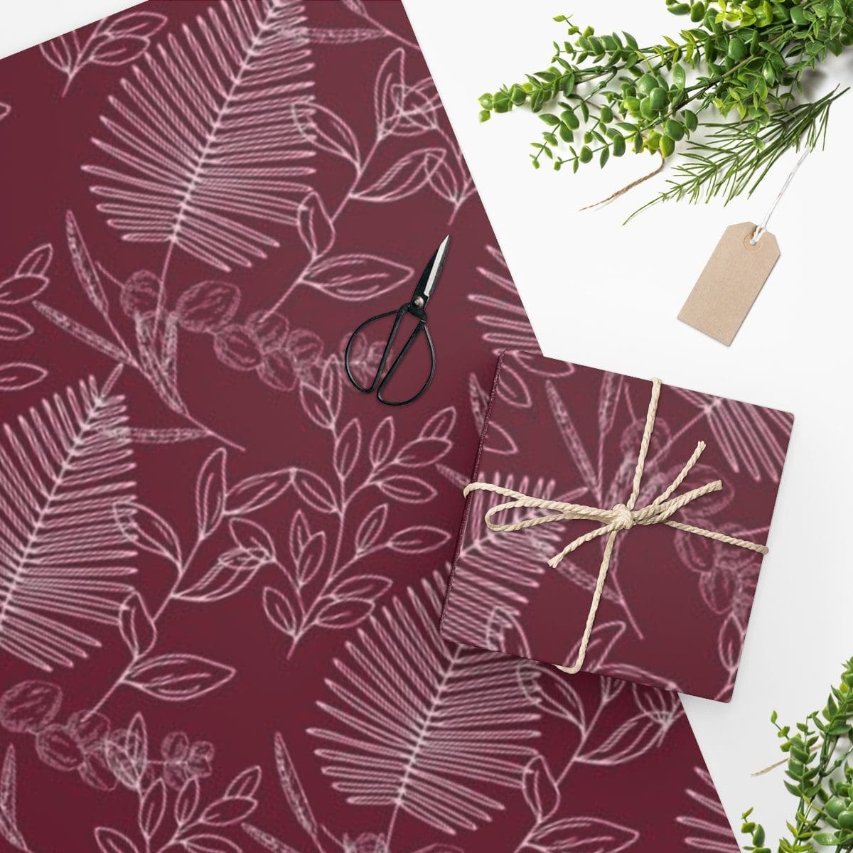 Wine Leaves - Wrapping Paper Three (3) sheets