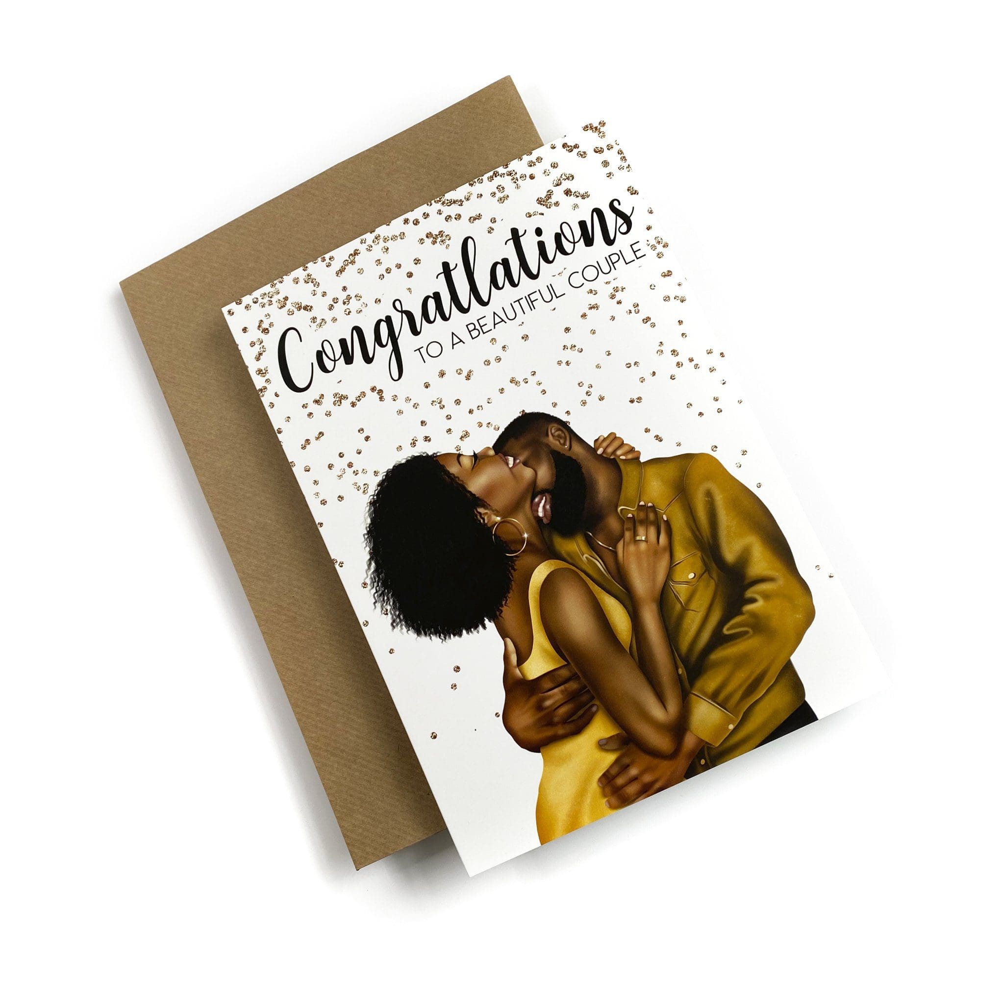 Black Love Couple Congratulations Card