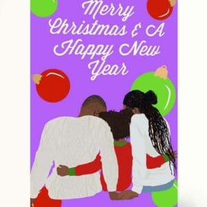 Happy New Year Card, wakuda, african print fans, black-owned brands, black pound day