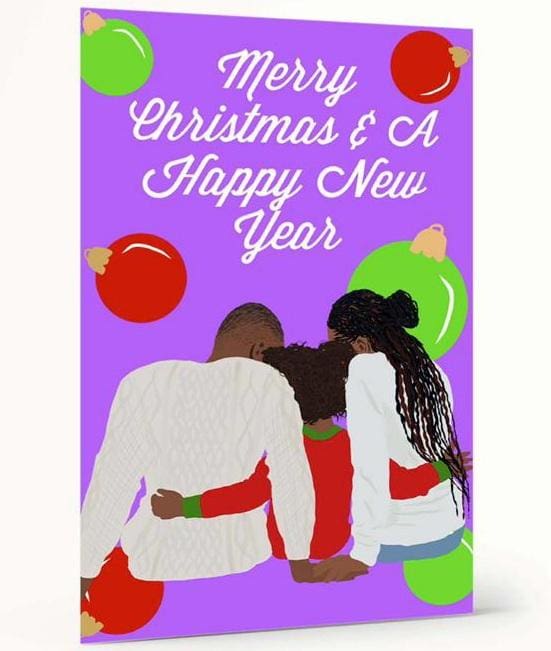 Happy New Year Card, wakuda, african print fans, black-owned brands, black pound day