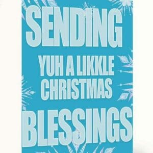 Christmas Blessings Card, wakuda, african print fans, black-owned brands, black pound day