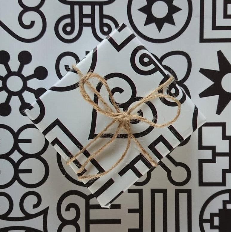 Luxury Gift Wrap - Adinkra Symbols