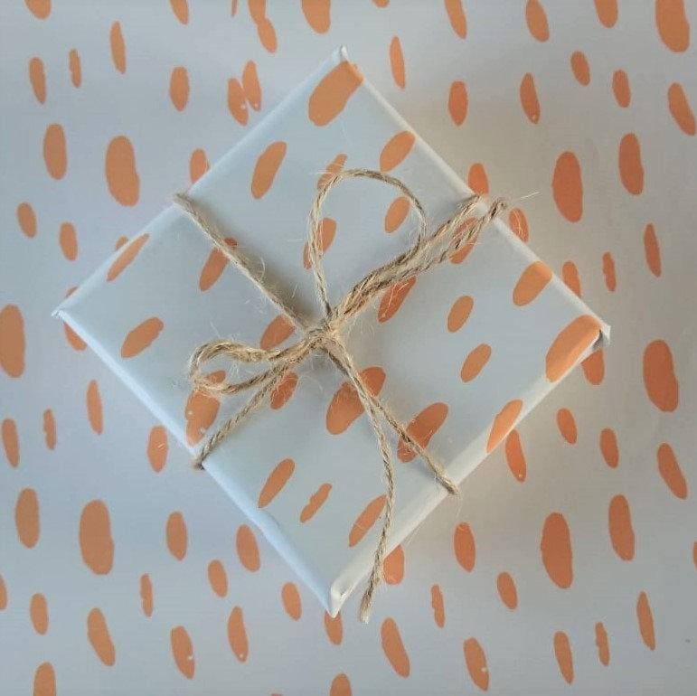 Luxury Gift Wrap - Copper Polka Dot