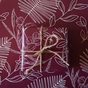 Luxury Gift Wrap - Wine Leaves