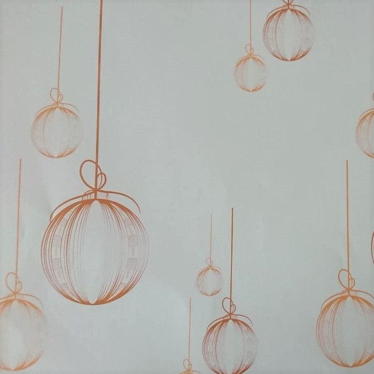 Luxury Gift Wrap - Copper Baubles