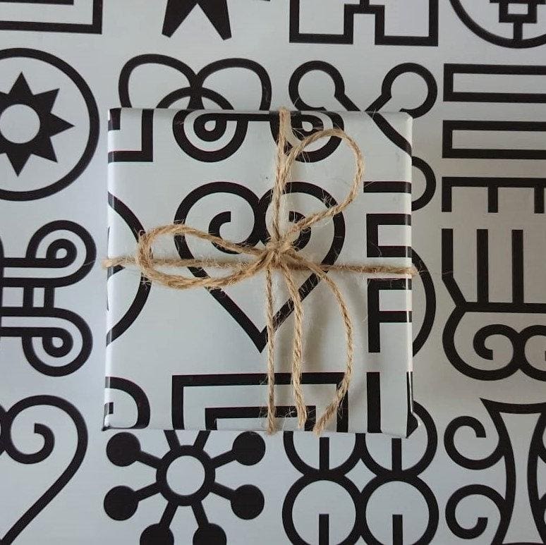 Luxury Gift Wrap - Adinkra Symbols