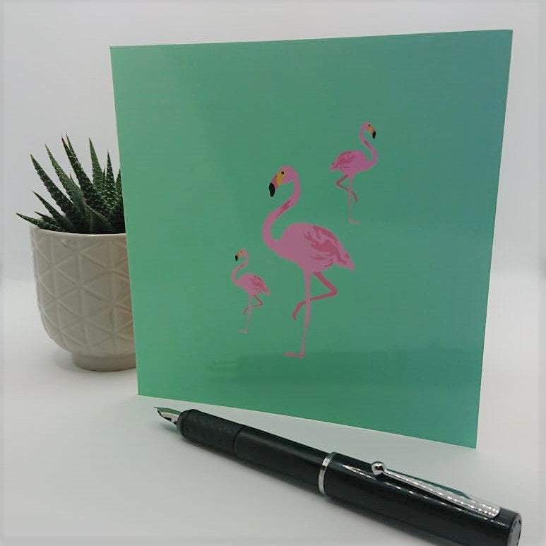 Luxury Greeting Card - Flamingo