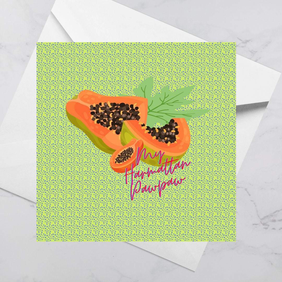 Luxury Greeting Card - Harmattan Pawpaw