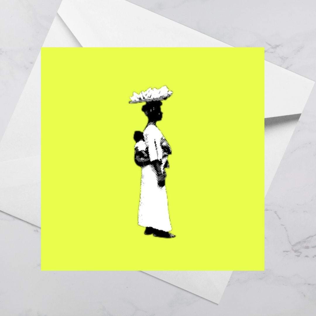 Luxury Greeting Card - Sweet Mother, Neon | Blank Inside.