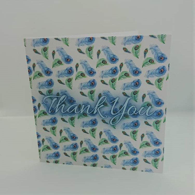 Luxury Greeting Card - Peacock, Thank You