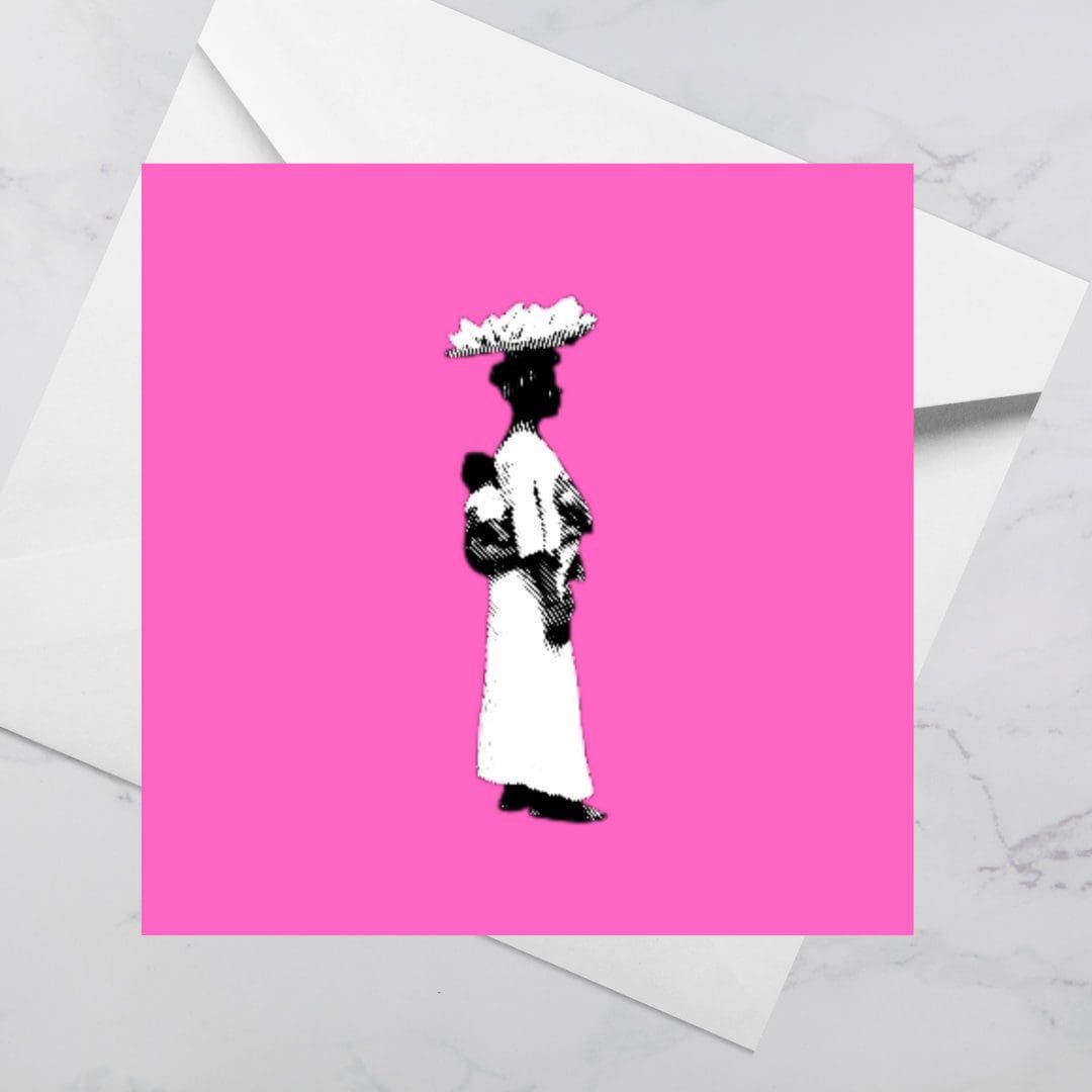 Luxury Greeting Card - Sweet Mother, Pink | Blank Inside.