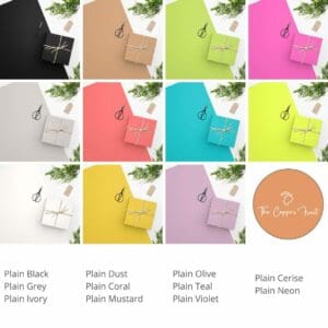 Eco Friendly Plain Colour Gift Wrapping Paper Rolls