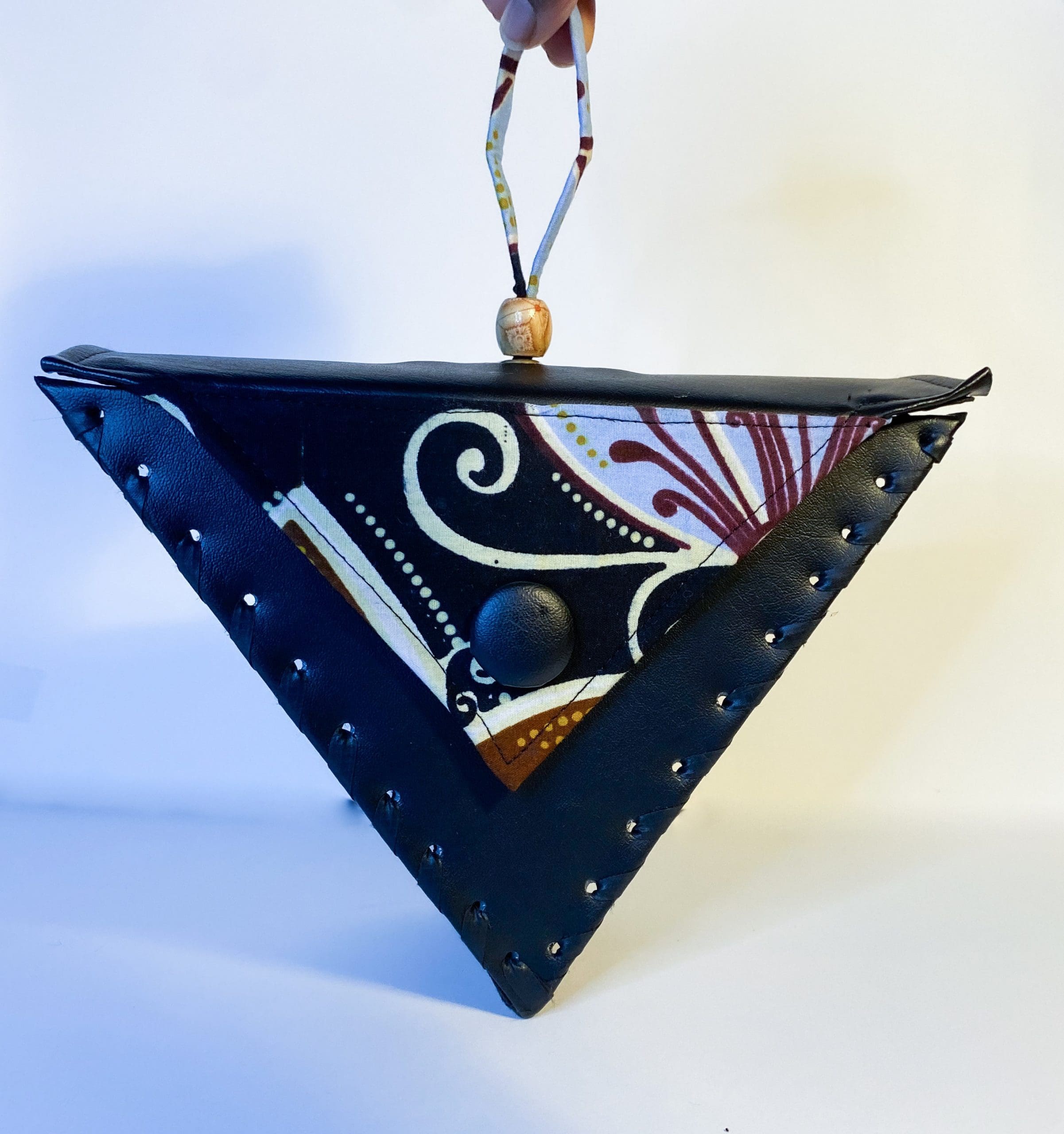 Triangle Ankara Bag, wakuda, african print fans, black-owned brands, black pound day