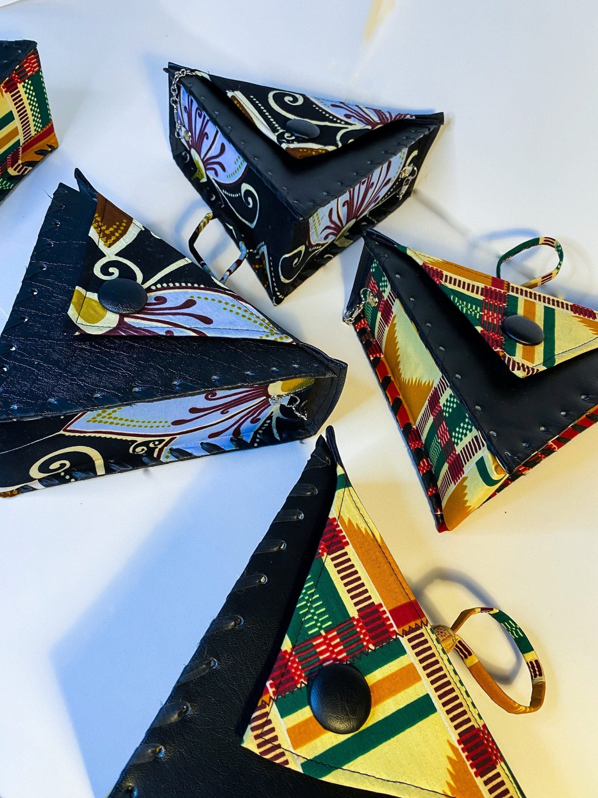 Triangle Ankara Bag, wakuda, african print fans, black-owned brands, black pound day