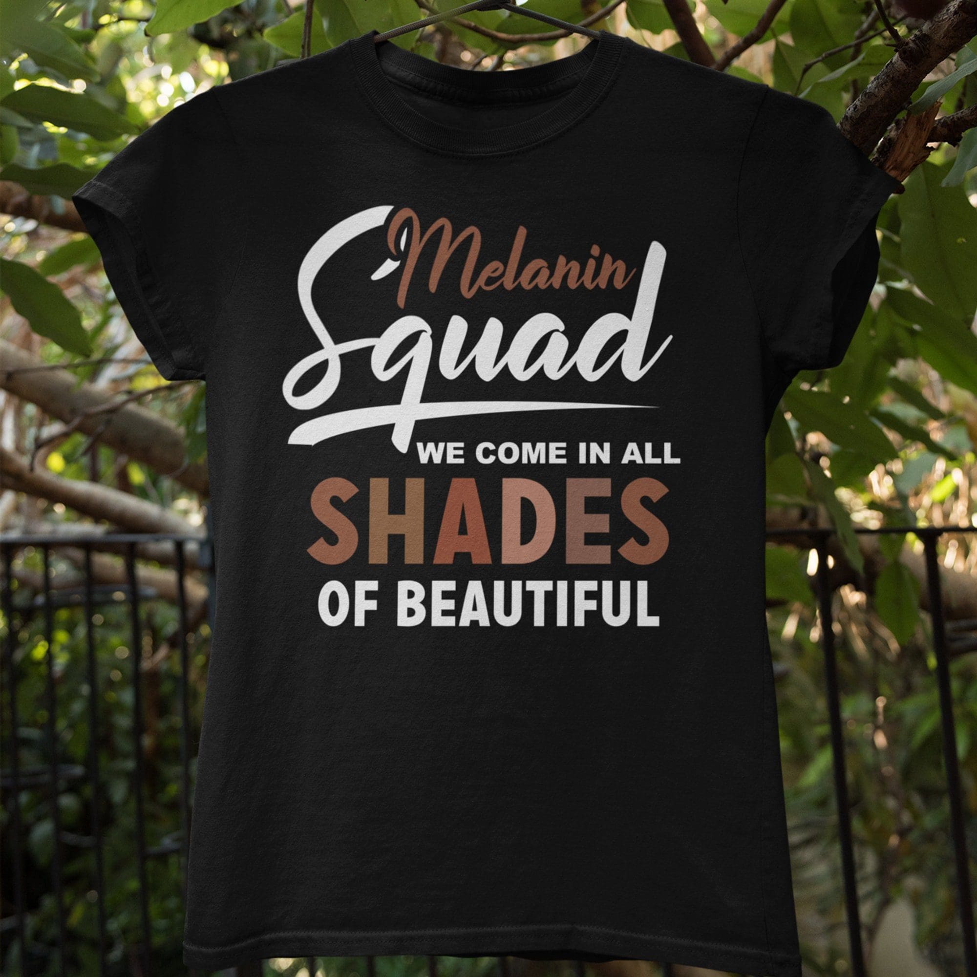 Melanin Squad Shirt, wakuda, black-owned clothing brands, uk black brands, black pound day