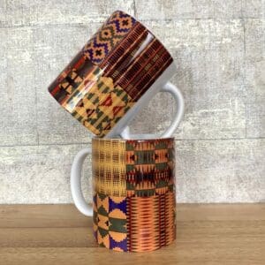 kente mugs, kente prints, ghana mugs, african print