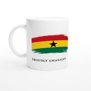 Proudly Ghanaian Mug, wakuda, african print fans, black-owned brands, black pound day