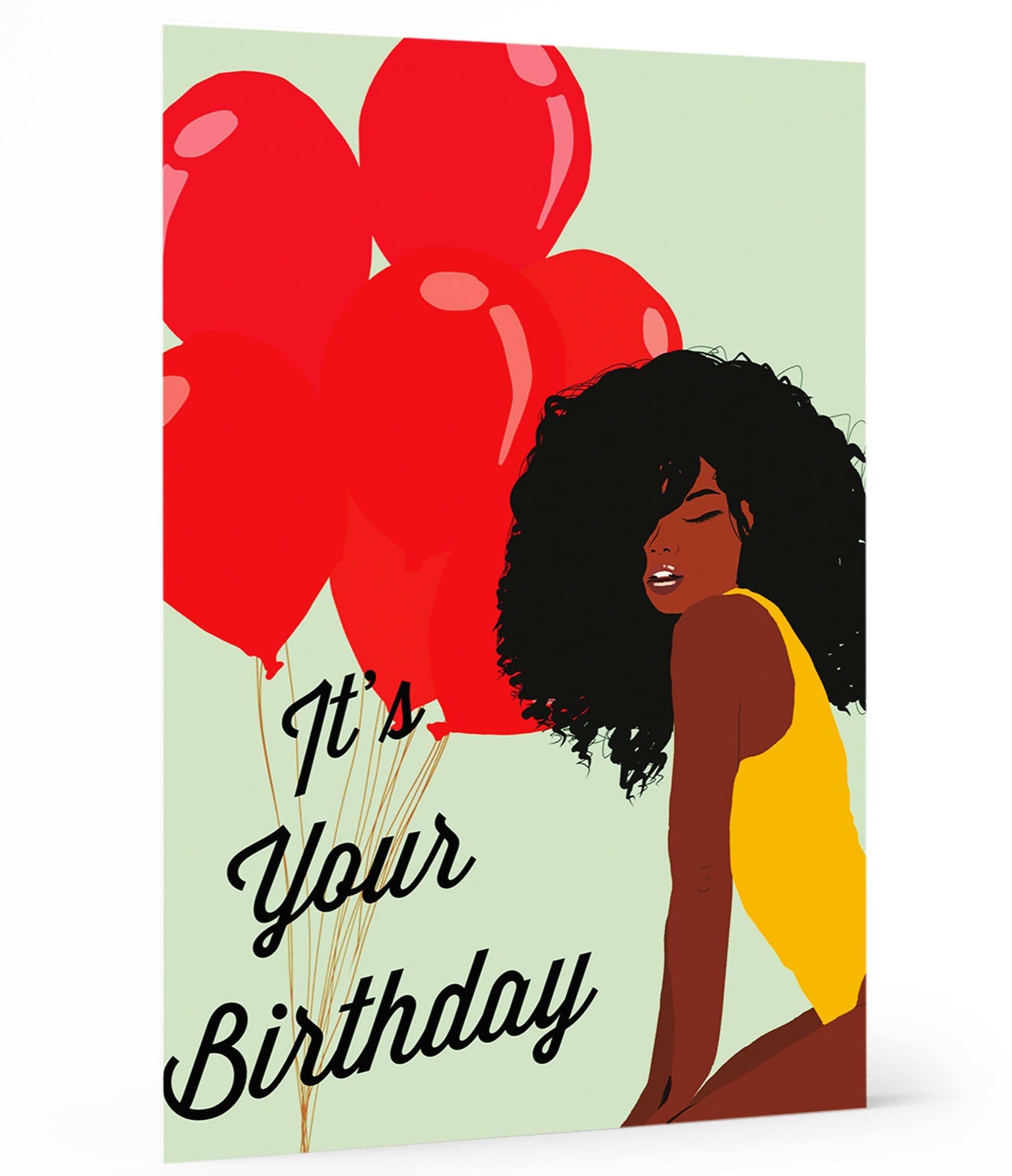 Birthday Card, wakuda, african print fans, black-owned brands, black pound day