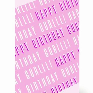 Birthday Gurll Card, wakuda, african print fans, black-owned brands, black pound day