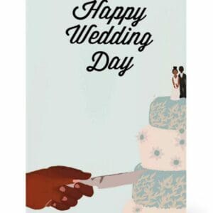 Happy Wedding Card, wakuda, african print fans, black-owned brands, black pound day