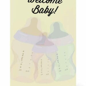 Welcome Baby Card, wakuda, african print fans, black-owned brands, black pound day