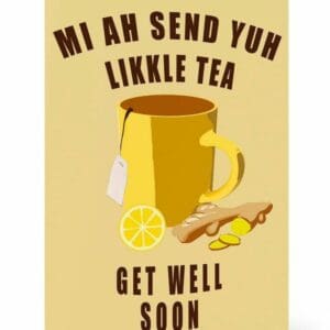 Get Well Card , wakuda, african print fans, black-owned brands, black pound day