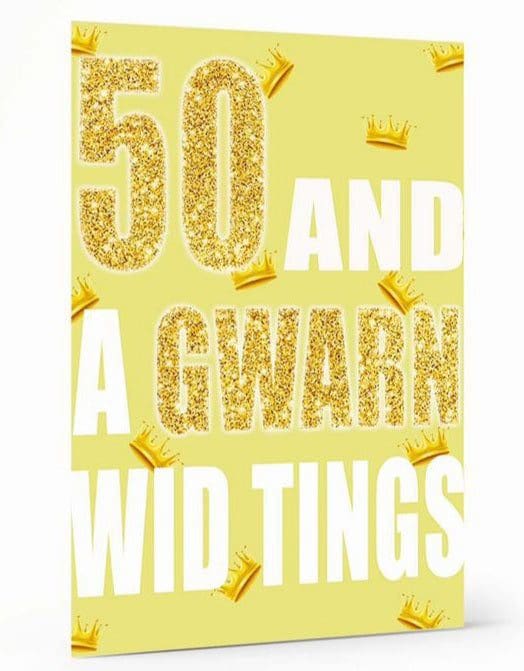 50 Gwarn Card, wakuda, african print fans, black-owned brands, black pound day