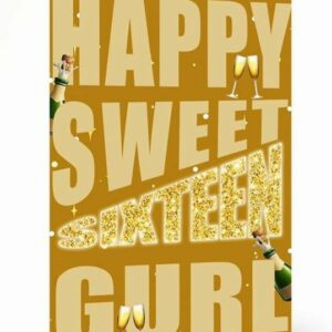 Sweet 16th Card, wakuda, african print fans, black-owned brands, black pound day