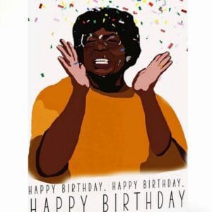 Happy Birthday Card, wakuda, african print fans, black-owned brands, black pound day