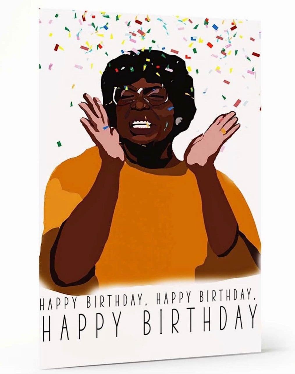 Happy Birthday Card, wakuda, african print fans, black-owned brands, black pound day