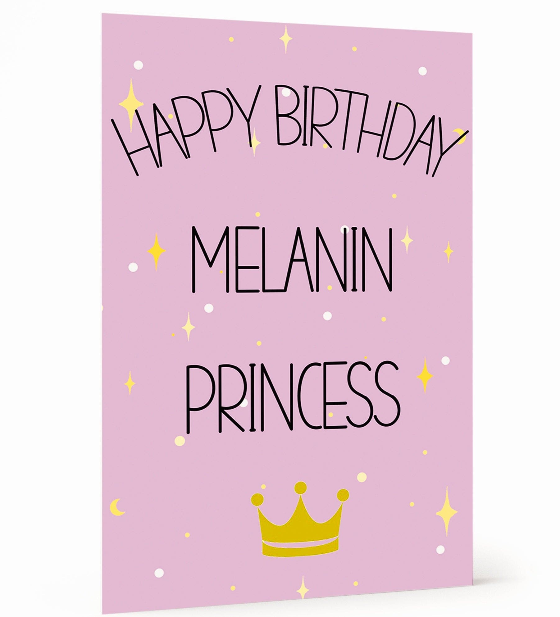 Melanin Princess Card, wakuda, african print fans, black-owned brands, black pound day