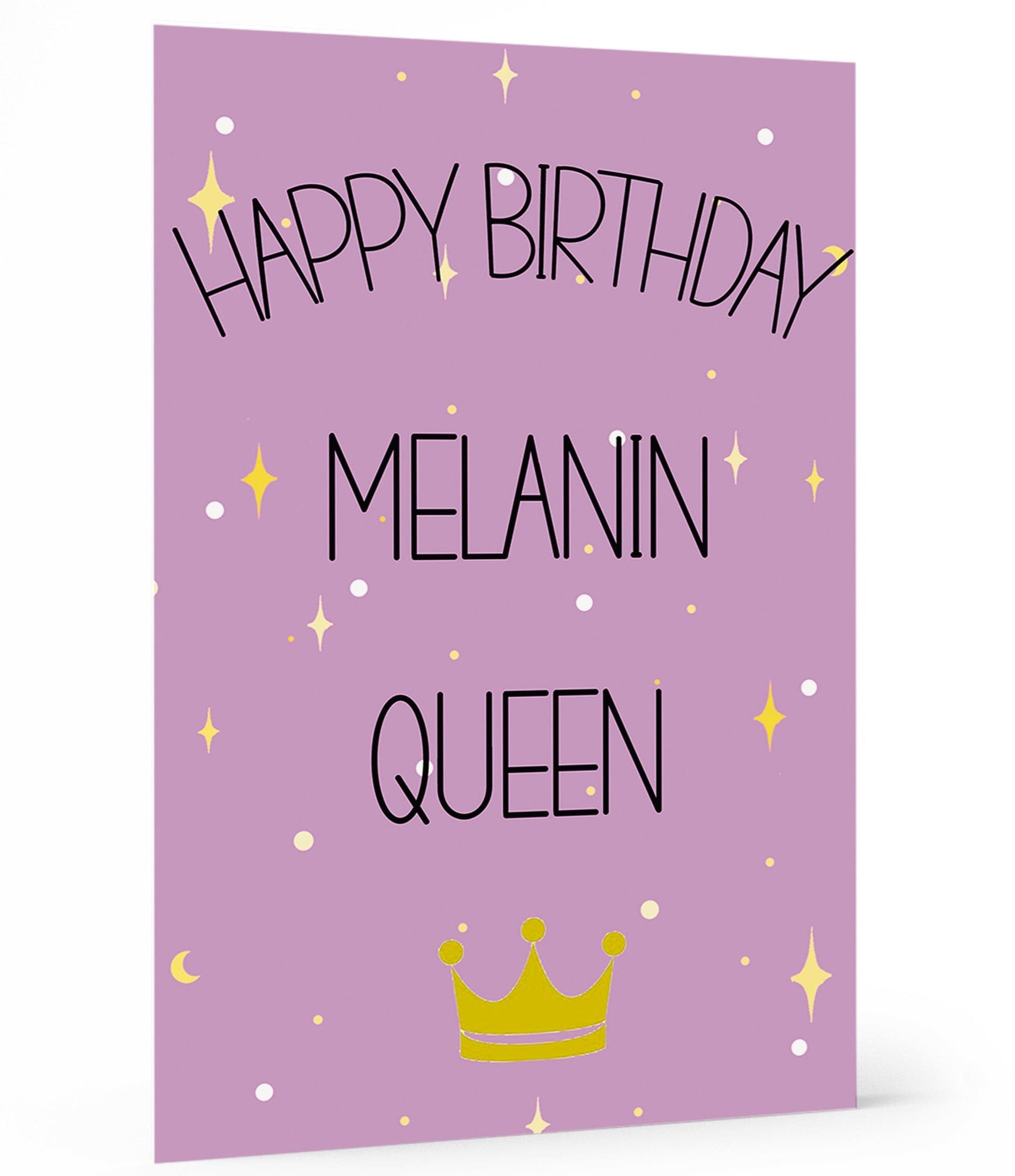 Melanin Queen Card, wakuda, african print fans, black-owned brands, black pound day