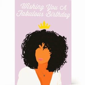 Fabulous Birthday Card, wakuda, african print fans, black-owned brands, black pound day