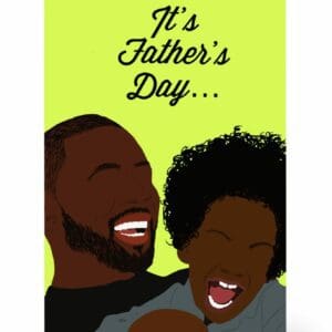 Father and Son Card, wakuda, african print fans, black-owned brands, black pound day